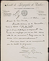 Letter from the Sociéte de géographie de Québec inquiring about Sable Island shipwrecks, October 15, 1910