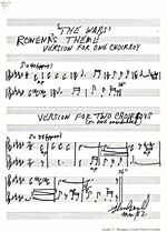 Manuscript of ROWENA'S THEME, for film production of THE WARS