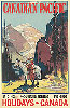 Poster advertising holidays in western Canada, 1925