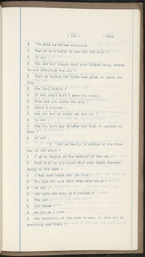 Wrecks, Casualties and Salvage - Formal Investigations - S.S. LETITIA
