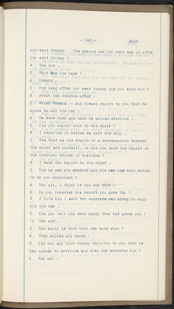 Wrecks, Casualties and Salvage - Formal Investigations - S.S. LETITIA
