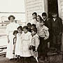 Photograph of school children, Burnt Church, New Brunswick, 1911