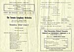Pages intérieures du programme du concert de l'Orchestre symphonique de Toronto pour les écoles secondaires donné en 1947