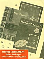 Verso du feuillet publicitaire distribué par Walter Homburger en 1956