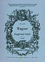 Cover of score, SIEGFRIED IDYLL, by Richard Wagner