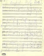 Manuscrit de la transcription pour piano de Gould de L'IDYLLE DE SIEGFRIED de Richard Wagner, ébauche 1, 1972