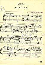 Page from score, SONATA NO. 2, OP. 38, by Fartein Valen
