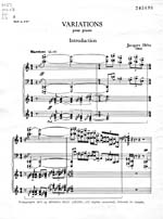 Exemple 1, INTRODUCTION de VARIATIONS POUR PIANO de Jacques Hétu