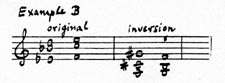 Exemple B des annotations musicales de Gould au sujet du CONCERTO POUR PIANO ET ORCHESTRE, OP. 42, de Schönberg