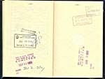 Pages 12 et 13 du passeport de Glenn Gould