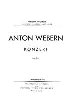 Page de titre de la partition du CONCERTO POUR NEUF INSTRUMENTS, OP. 24, d'Anton Webern