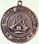 Avers de la médaille d'argent du Toronto Conservatory of Music