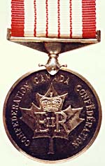 Avers de la médaille de la Confédération canadienne, remportée en 1967